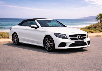 Mercedes C200 Cabrio (White-Black Roof)
